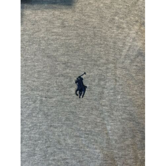 Polo Ralph Lauren Men's XL Polo Shirt Grey Gray With Blue Pony Logo Custom Fit - Picture 5 of 8
